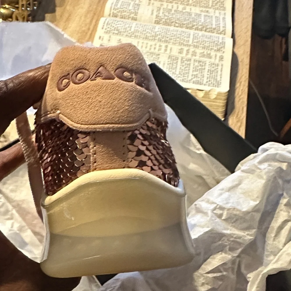 COACH CITYSOLE COURT Sequin Pink Women's Sneakers - Picture 5 of 16